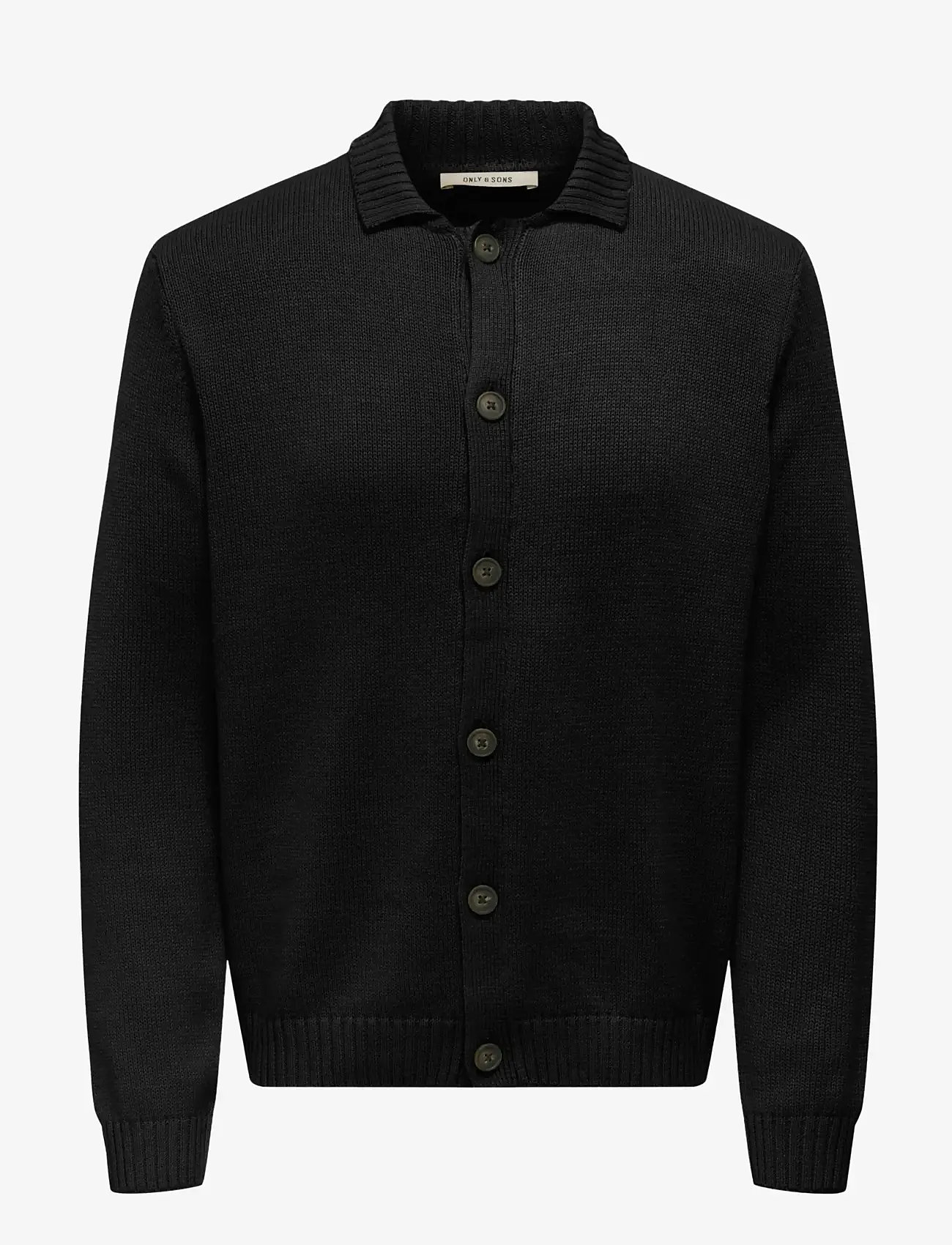 ONLY & SONS - ONSJACOB REG LS CARDIGAN KNIT - cardigans - black - 1