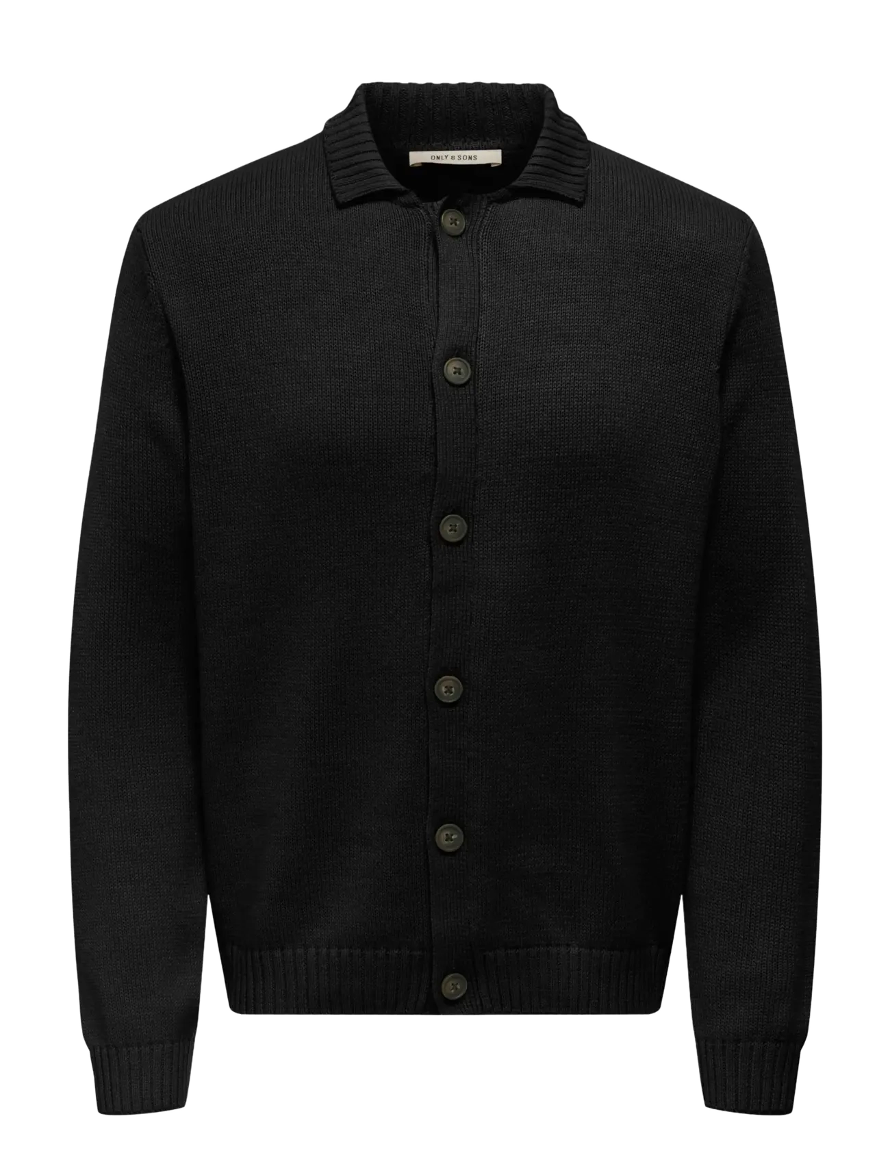 ONLY & SONS ONSJACOB REG LS CARDIGAN KNIT - Strickmode - BLACK / black