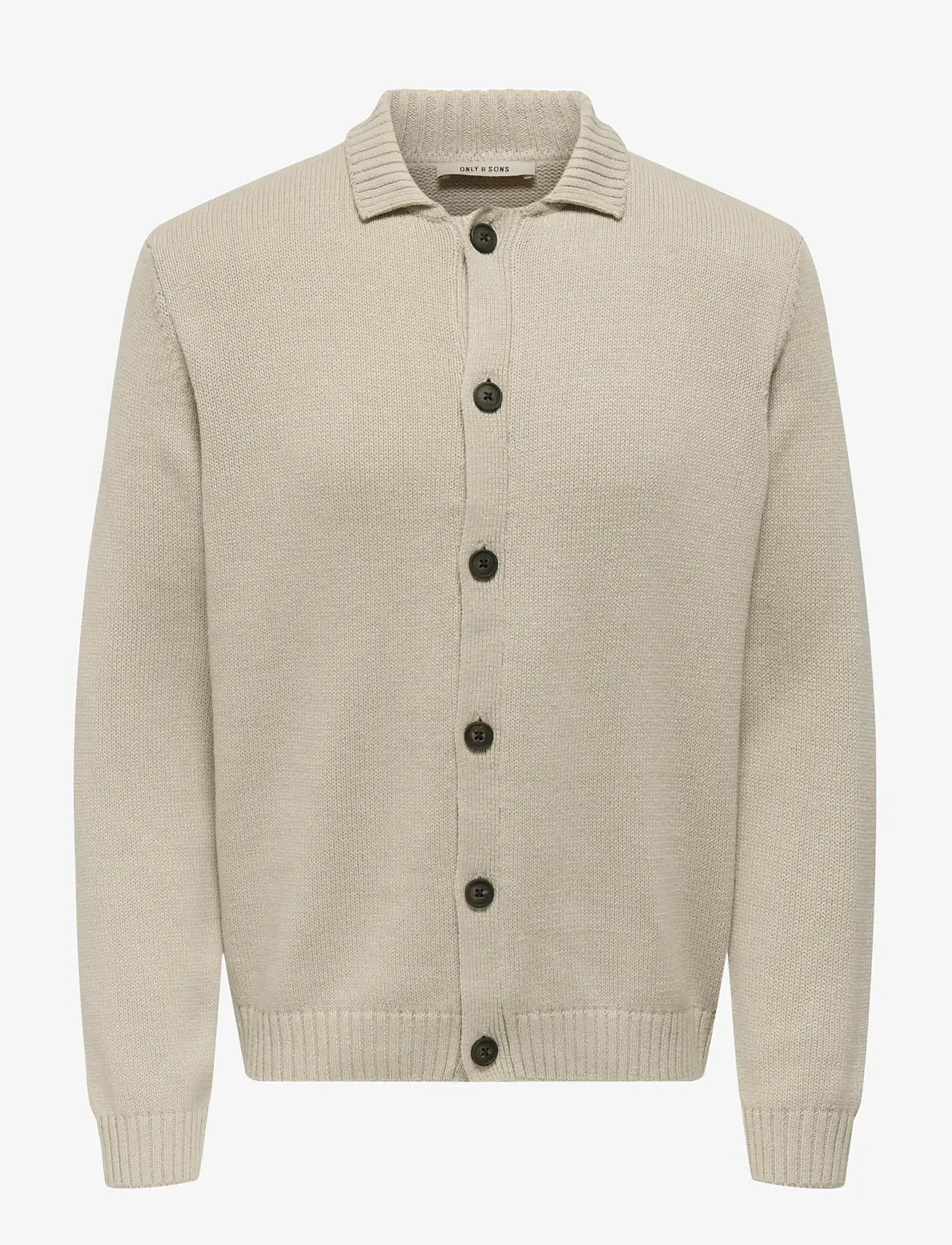 ONLY & SONS - ONSJACOB REG LS CARDIGAN KNIT - cardigans - silver lining - 1