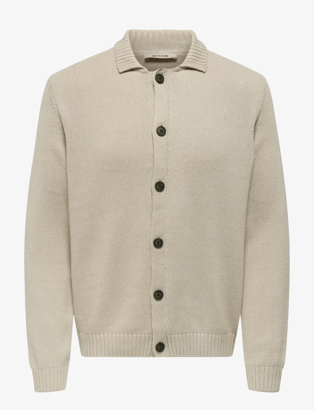 ONLY & SONS - ONSJACOB REG LS CARDIGAN KNIT - neuletakit - silver lining - 1