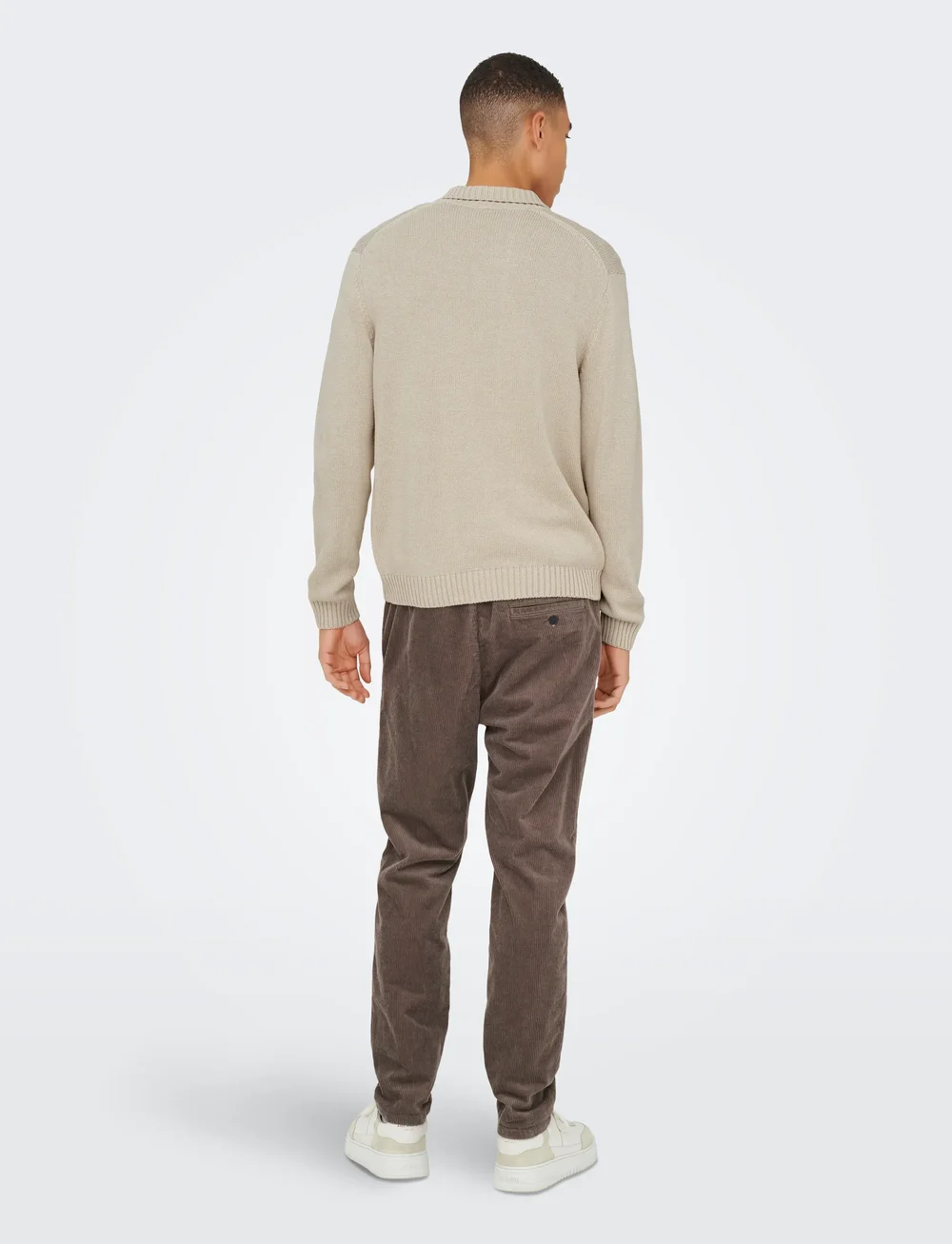 ONLY & SONS - ONSJACOB REG LS CARDIGAN KNIT - neuletakit - silver lining - 3