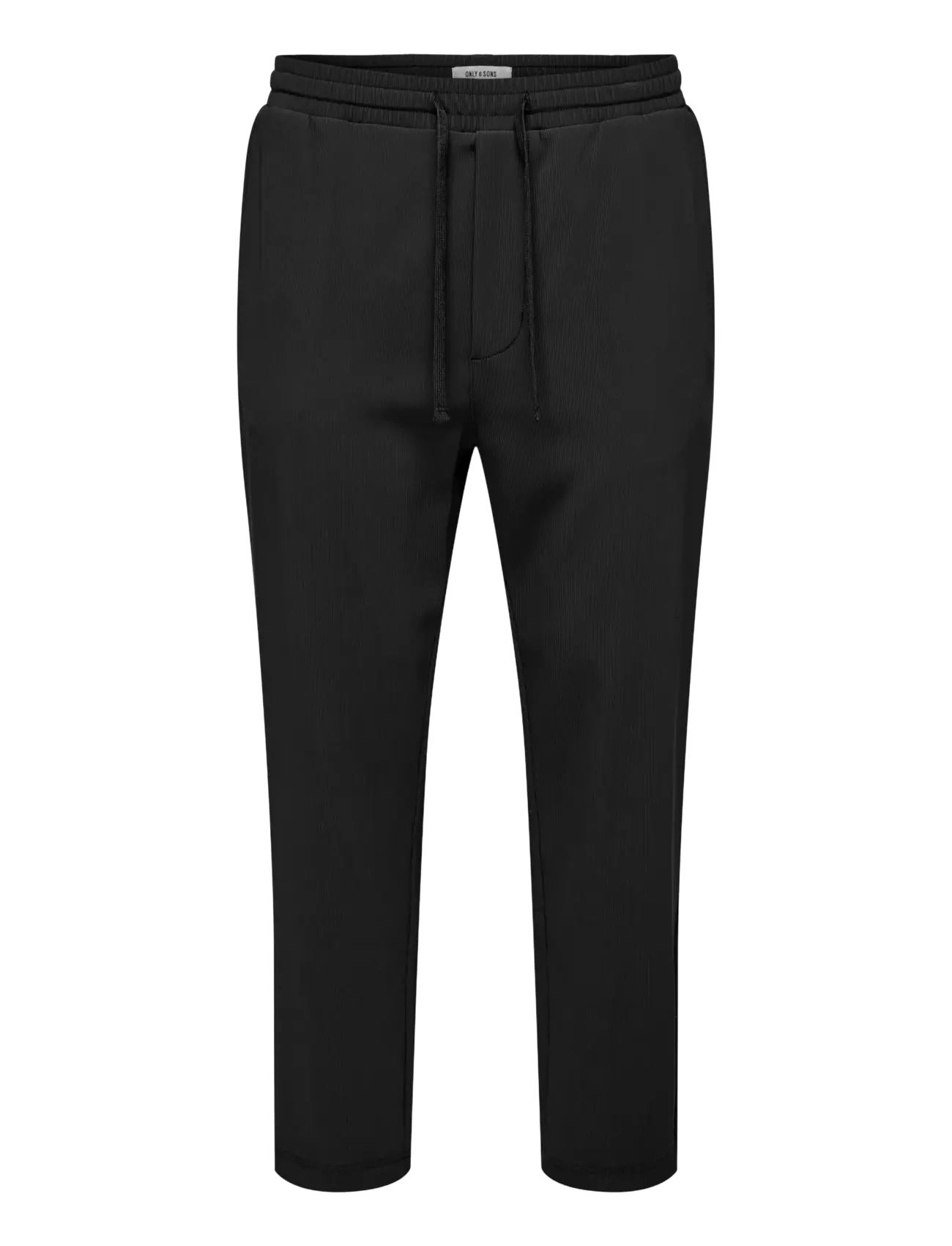 ONLY & SONS ONSPLI PLISSE CROPPED DILO PANT - Denim kläder - JET BLACK / black