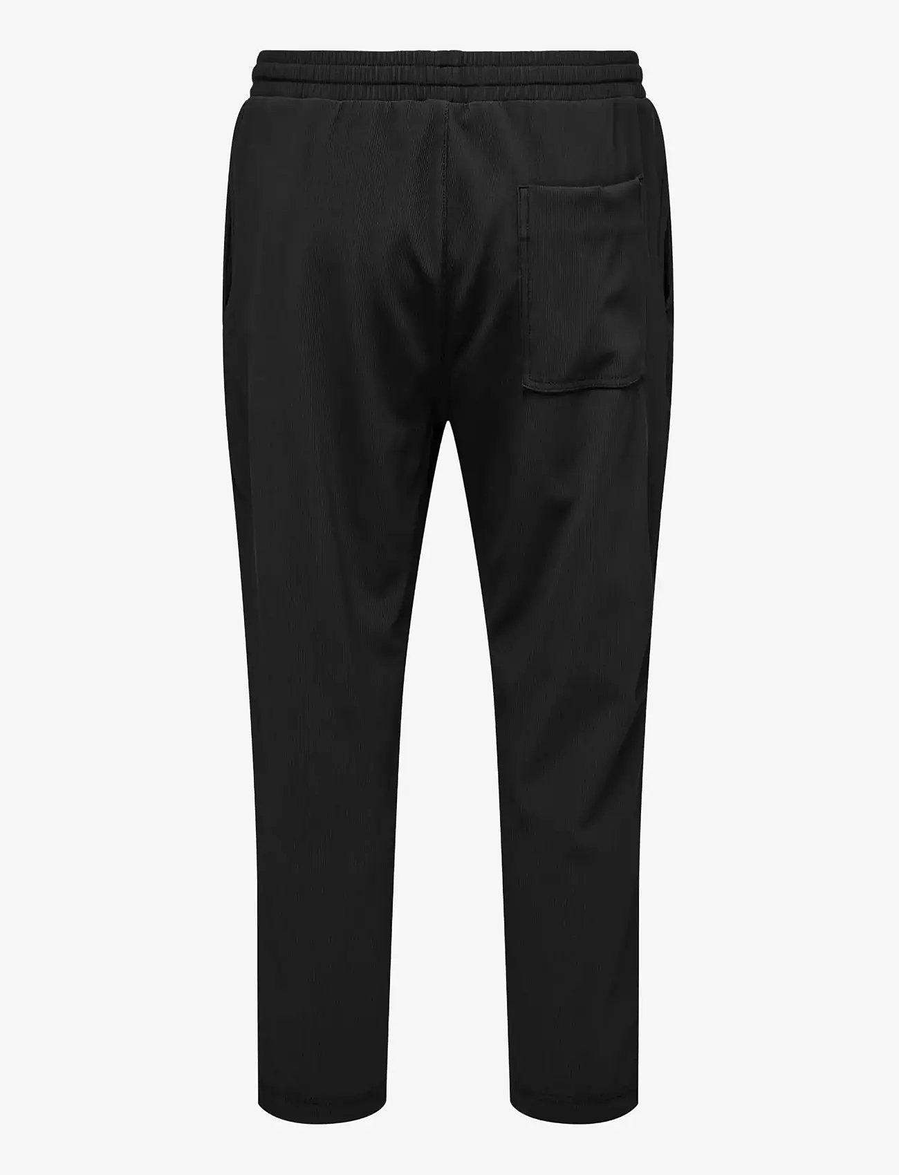 ONLY & SONS - ONSPLI PLISSE CROPPED DILO PANT - tapered jeans - jet black - 2