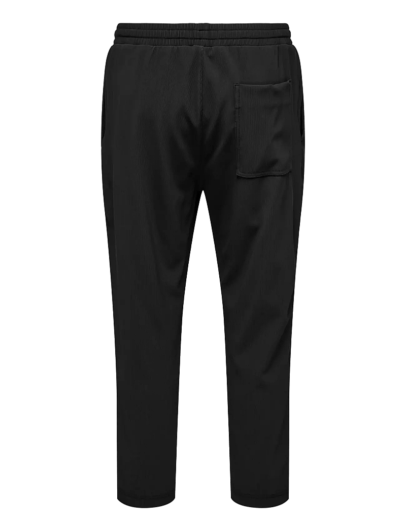 ONLY & SONS - ONSPLI PLISSE CROPPED DILO PANT - tapered jeans - jet black - 2