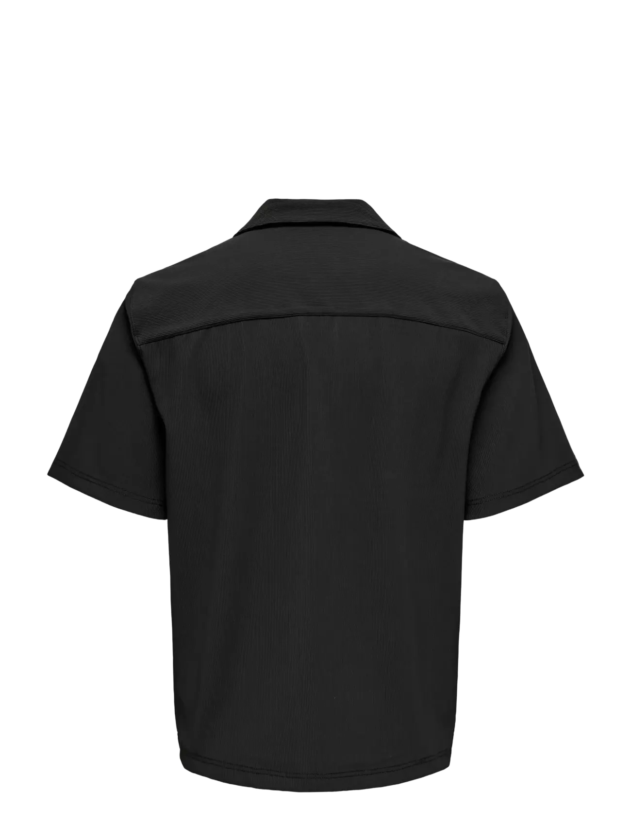 ONLY & SONS - ONSPLI PLISSE SHIRT - najniższe ceny - jet black - 2