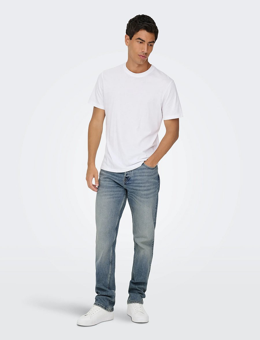 ONLY & SONS - ONSEDGE PERFORMANCE LB 3816 DOT DNM NOOS - tavalised teksad - light blue denim - 4