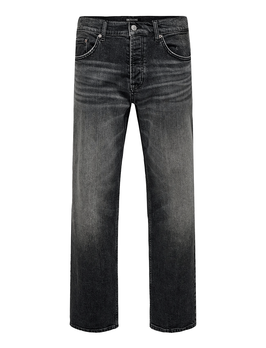 ONLY & SONS - ONSEDGE PERFORMANCE WB 3824 DOT DNM NOOS - tavalised teksad - washed black - 1