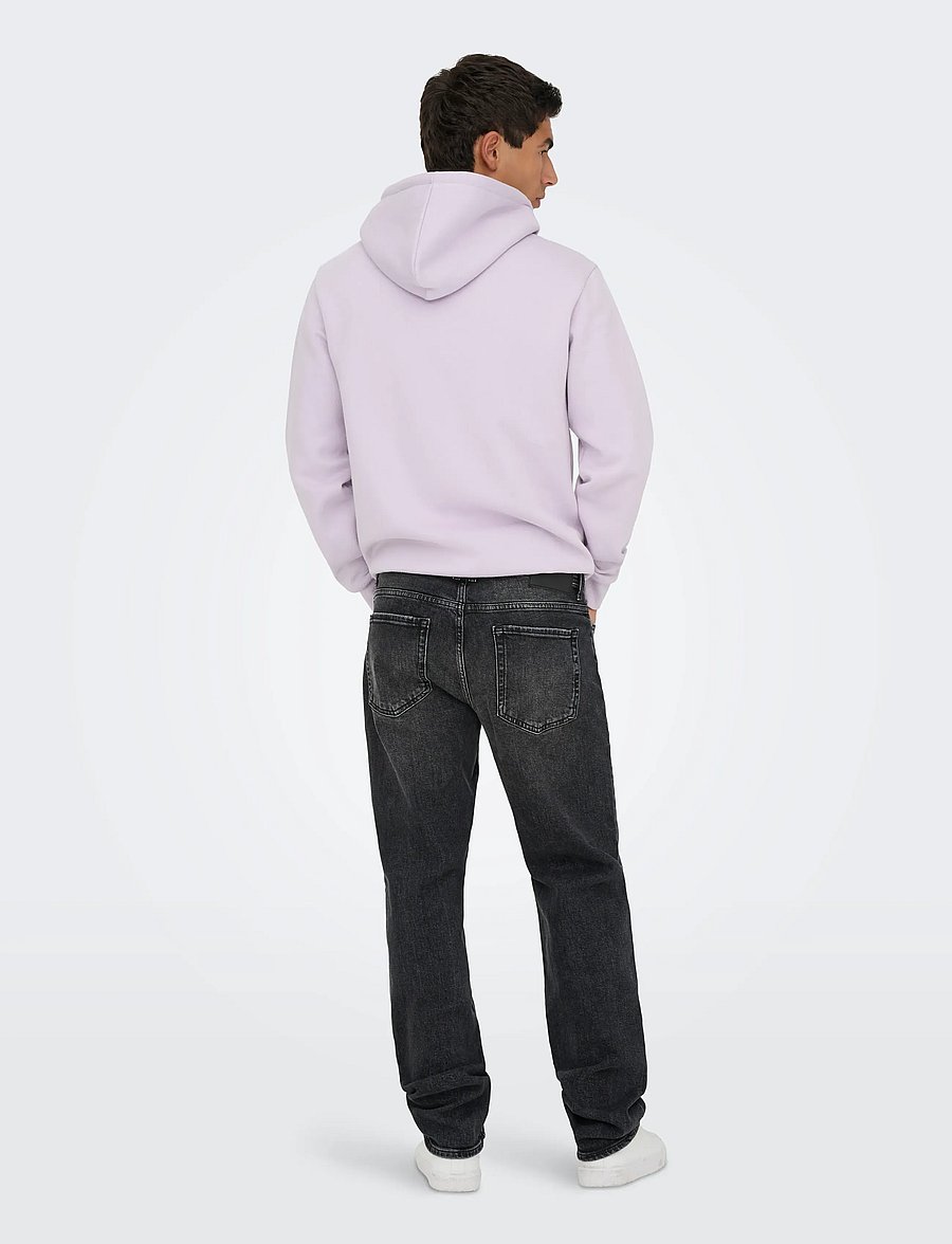ONLY & SONS - ONSEDGE PERFORMANCE WB 3824 DOT DNM NOOS - tavalised teksad - washed black - 3