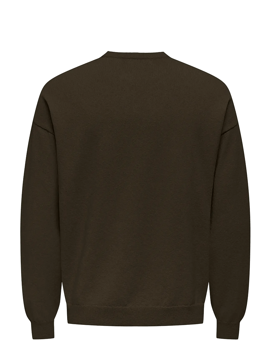 ONLY & SONS - ONSJOB RLX LS BOUCLE CREW KNIT - collections - demitasse - 1