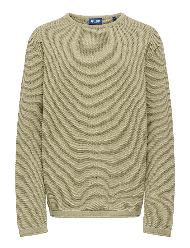ONLY & SONS - OSJPANTER REG CREW KNIT NOOS - swetry - chinchilla - 1