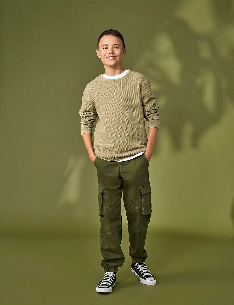 ONLY & SONS - OSJPANTER REG CREW KNIT NOOS - stickade tröjor - chinchilla - 0