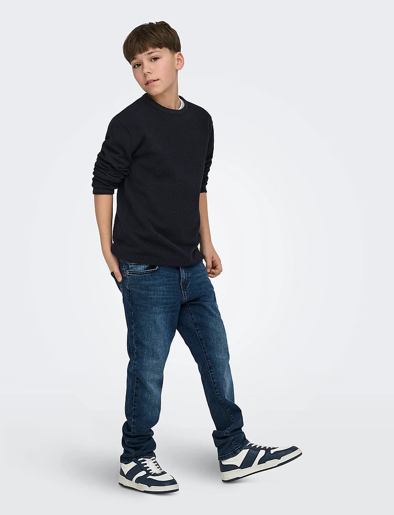 ONLY & SONS - OSJPANTER REG CREW KNIT NOOS - trøjer - dark navy - 4