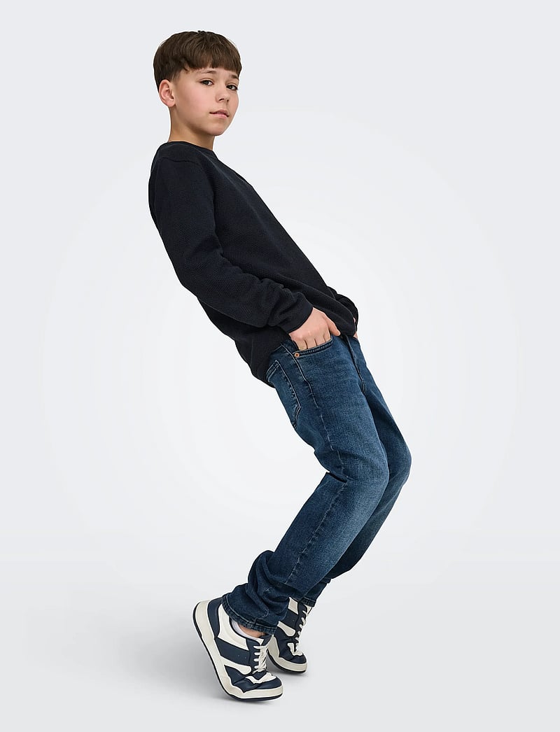 ONLY & SONS - OSJPANTER REG CREW KNIT NOOS - trøjer - dark navy - 5