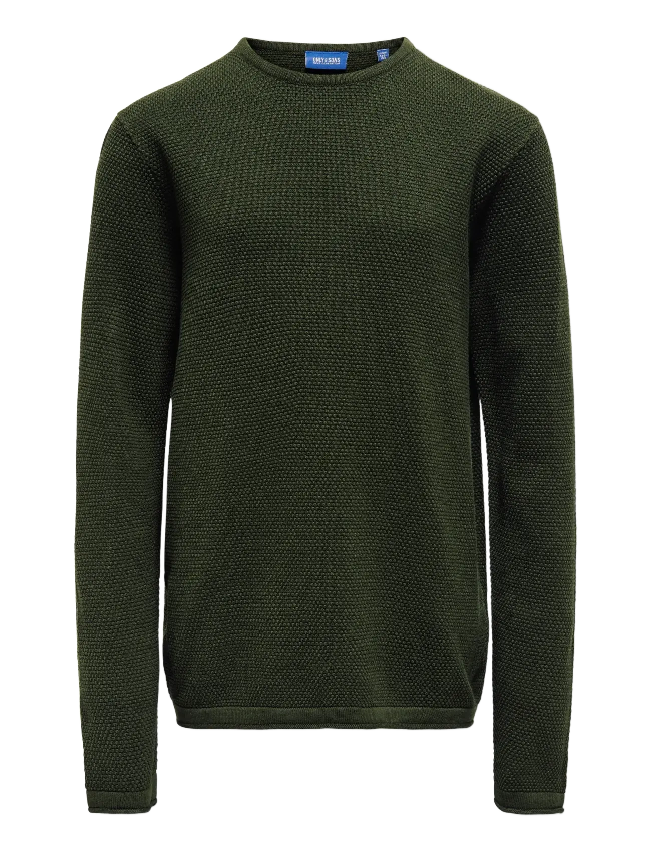 ONLY & SONS OSJPANTER REG CREW KNIT NOOS - Nyheter - ROSIN / green