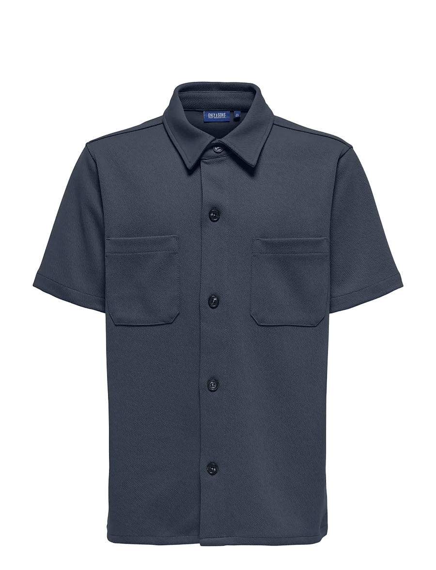 ONLY & SONS - OSJNEW KODYL REG SS SHIRT SWT NOOS - kortärmade skjortor - ombre blue - 1