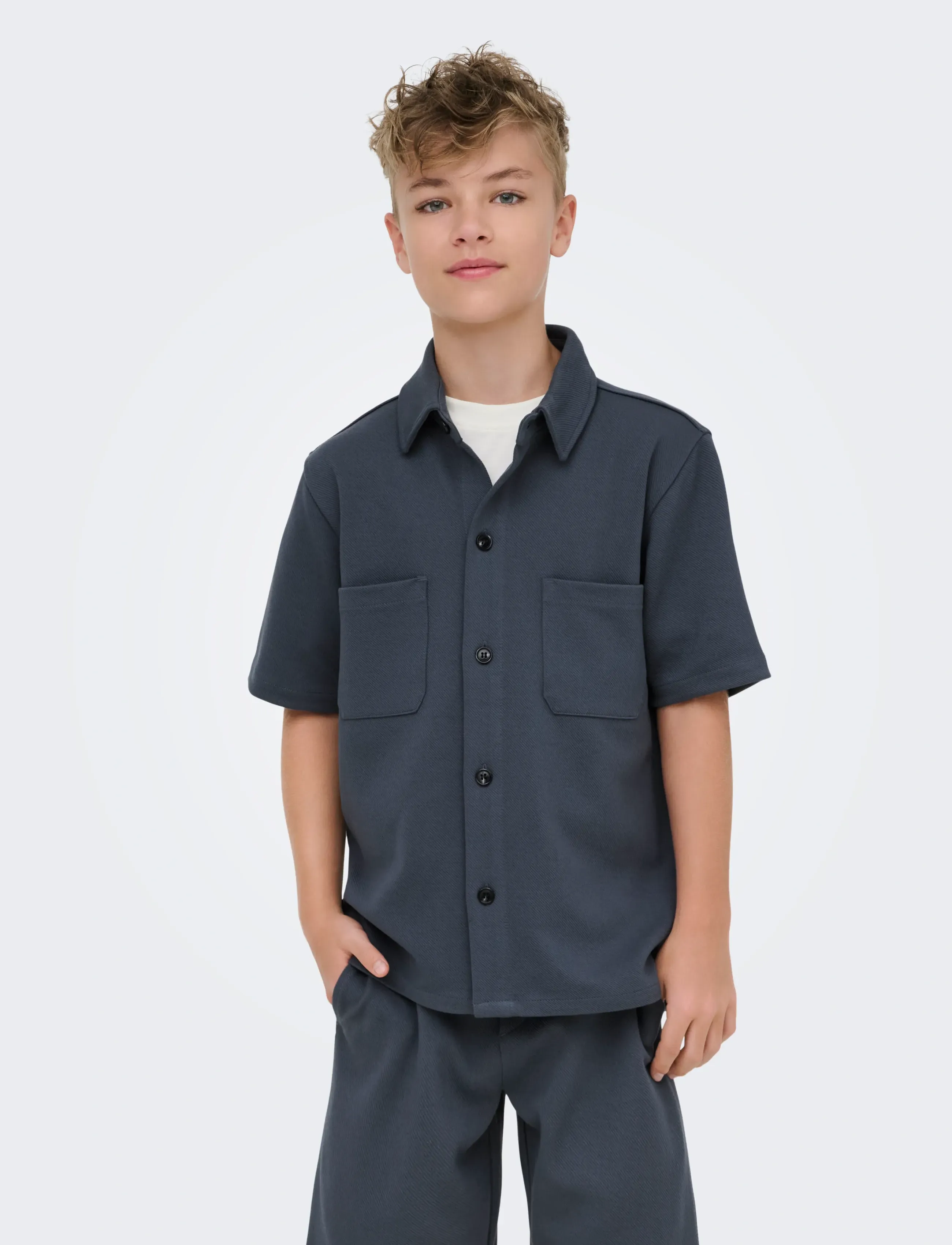 ONLY & SONS OSJNEW KODYL REG SS SHIRT SWT NOOS - Skjorter - OMBRE BLUE / navy