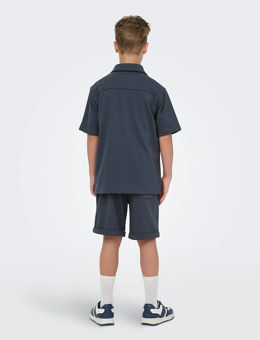 ONLY & SONS - OSJNEW KODYL REG SS SHIRT SWT NOOS - kortärmade skjortor - ombre blue - 3