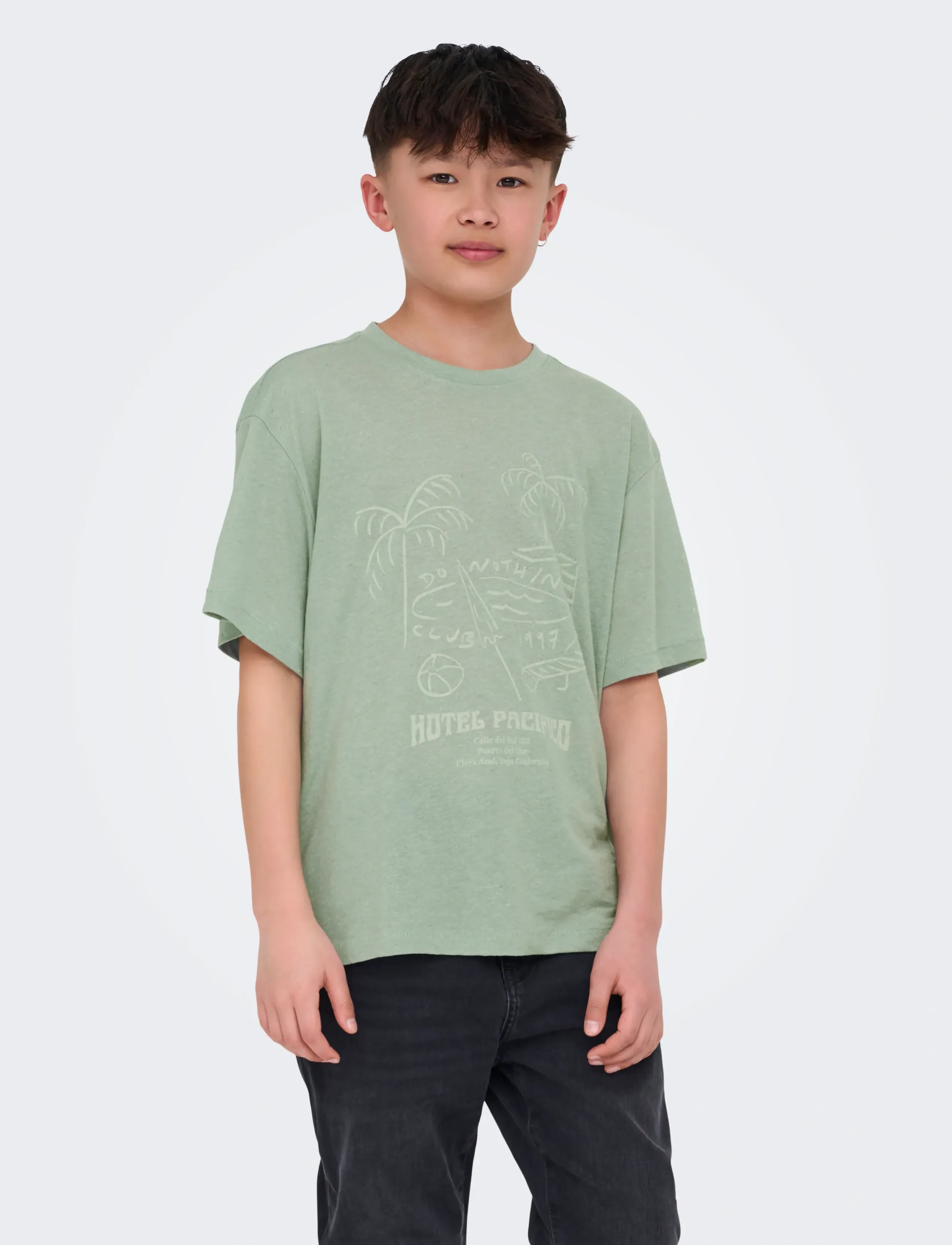 ONLY & SONS OSJMILON OVZ SS O-NECK JRS - Kortærmede T-shirts - ICEBERG GREEN / green
