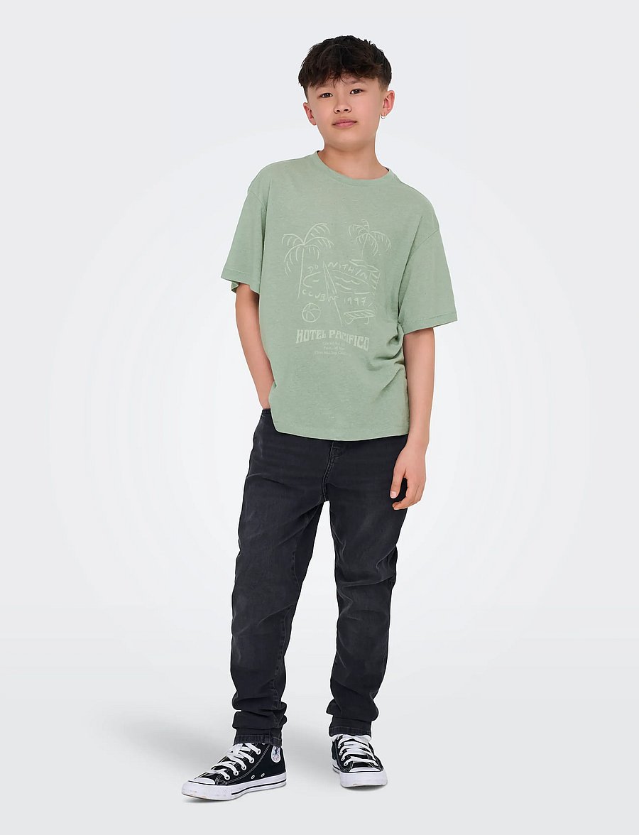 ONLY & SONS - OSJMILON OVZ SS O-NECK JRS - lühikeste varrukatega t-särgid - iceberg green - 4