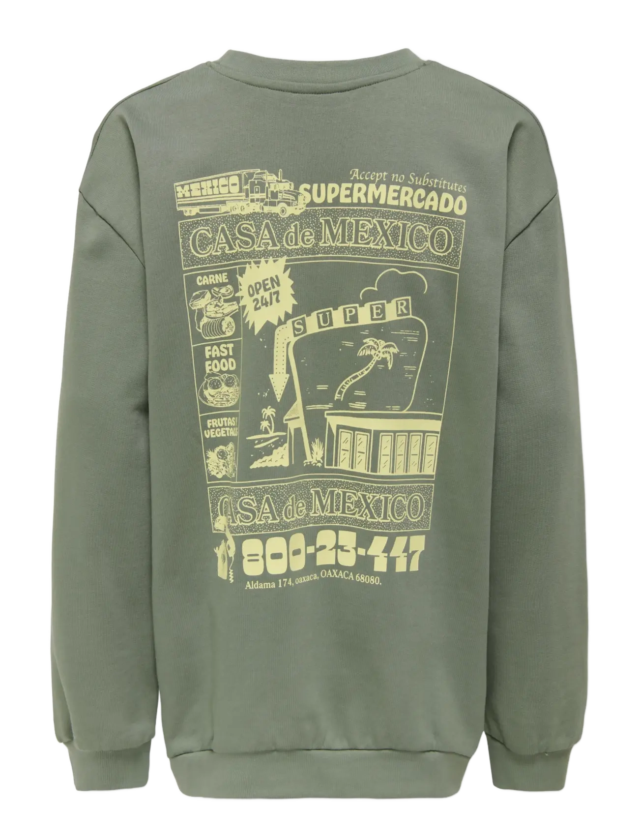 ONLY & SONS - OSJSUMON OVZ LS O-NECK UB SWT - agave green - 1