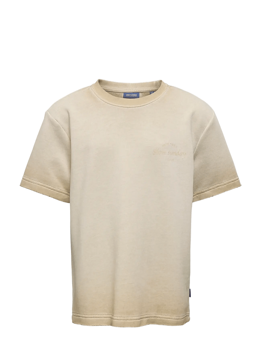 ONLY & SONS - OSJTILMO LIFE RLX SS COLD DYE TEE UB SWT - kortærmede t-shirts - chinchilla - 0