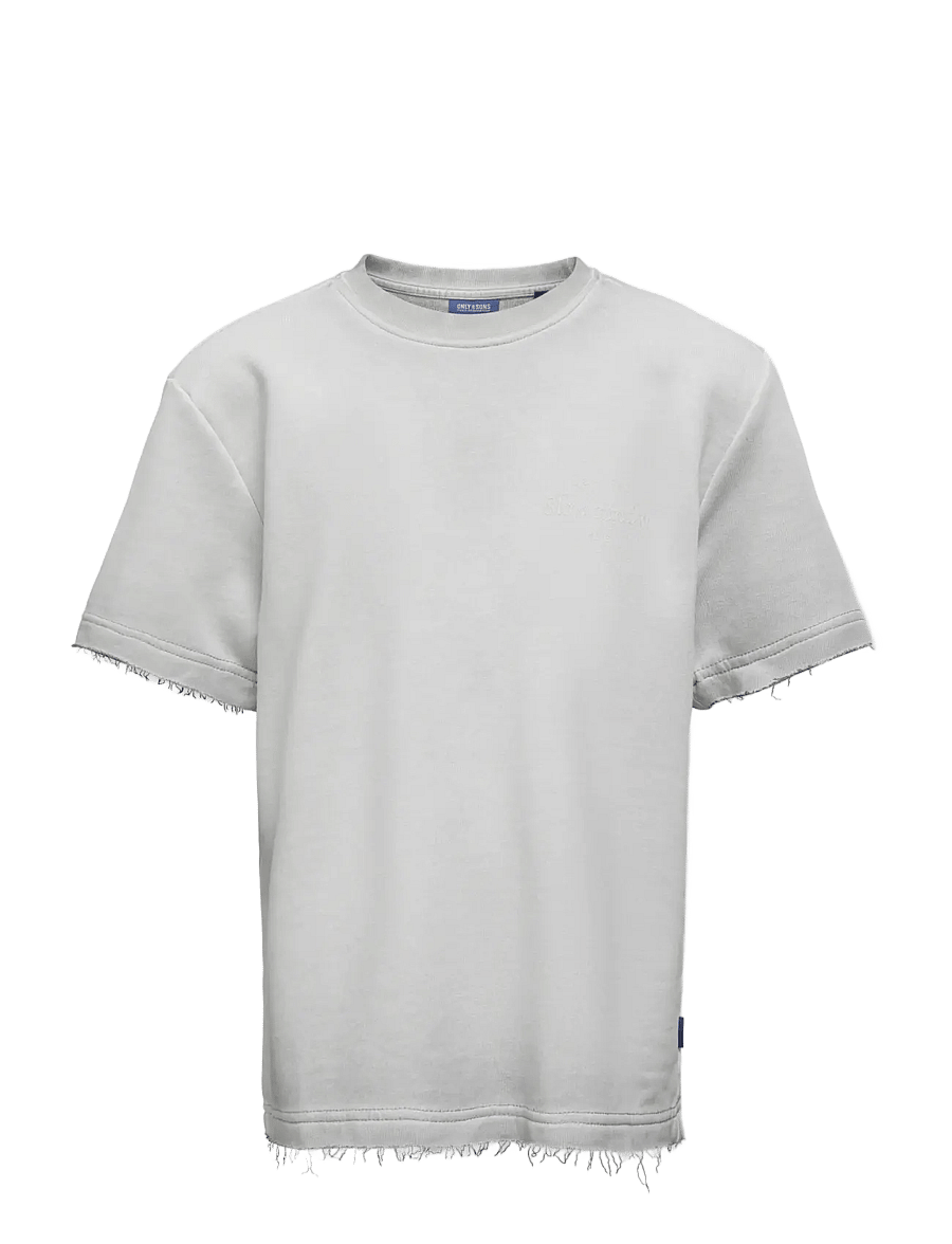 ONLY & SONS - OSJTILMO LIFE RLX SS COLD DYE TEE UB SWT - kortærmede t-shirts - ultimate grey - 0