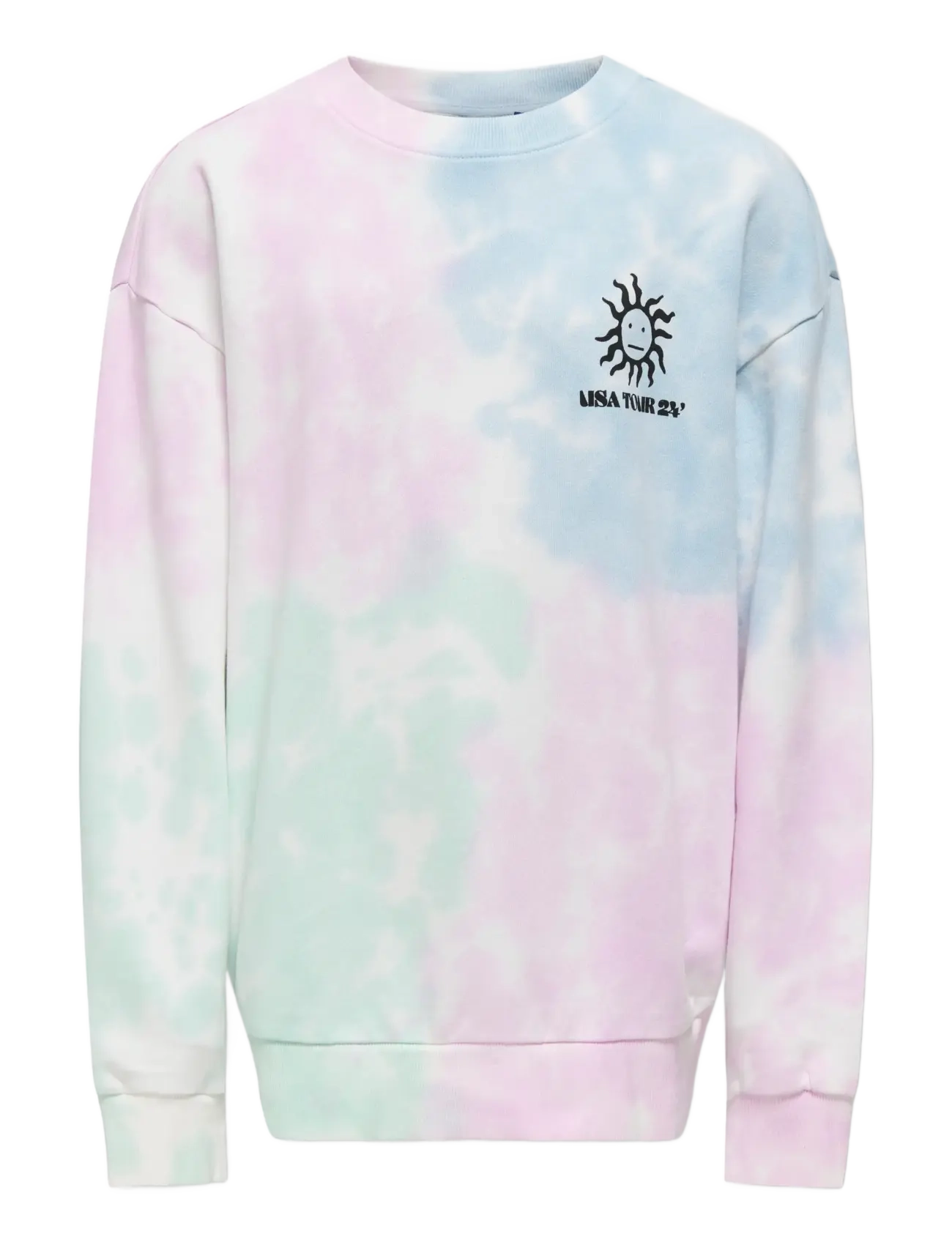ONLY & SONS OSJKALLE LOOSE LS TIE DYE SWEAT UB SWT - Topid - CLOUD DANCER / cream