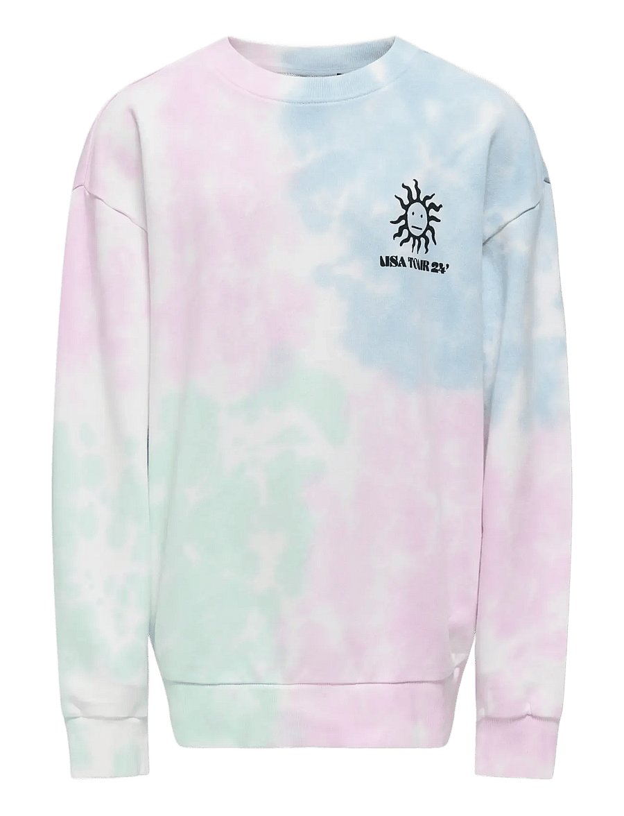 ONLY & SONS - OSJKALLE LOOSE LS TIE DYE SWEAT UB SWT - cloud dancer - 0