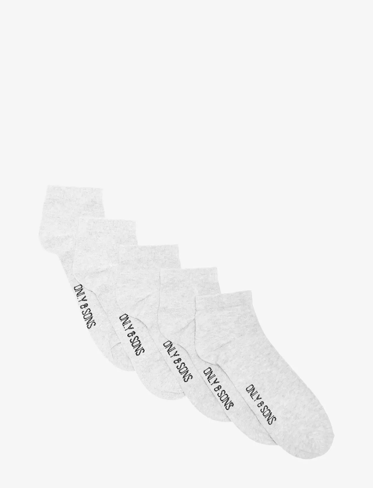 ONLY & SONS - ONSFINCH QUARTER SOCK 5-PACK NOOS - laveste priser - white - 0