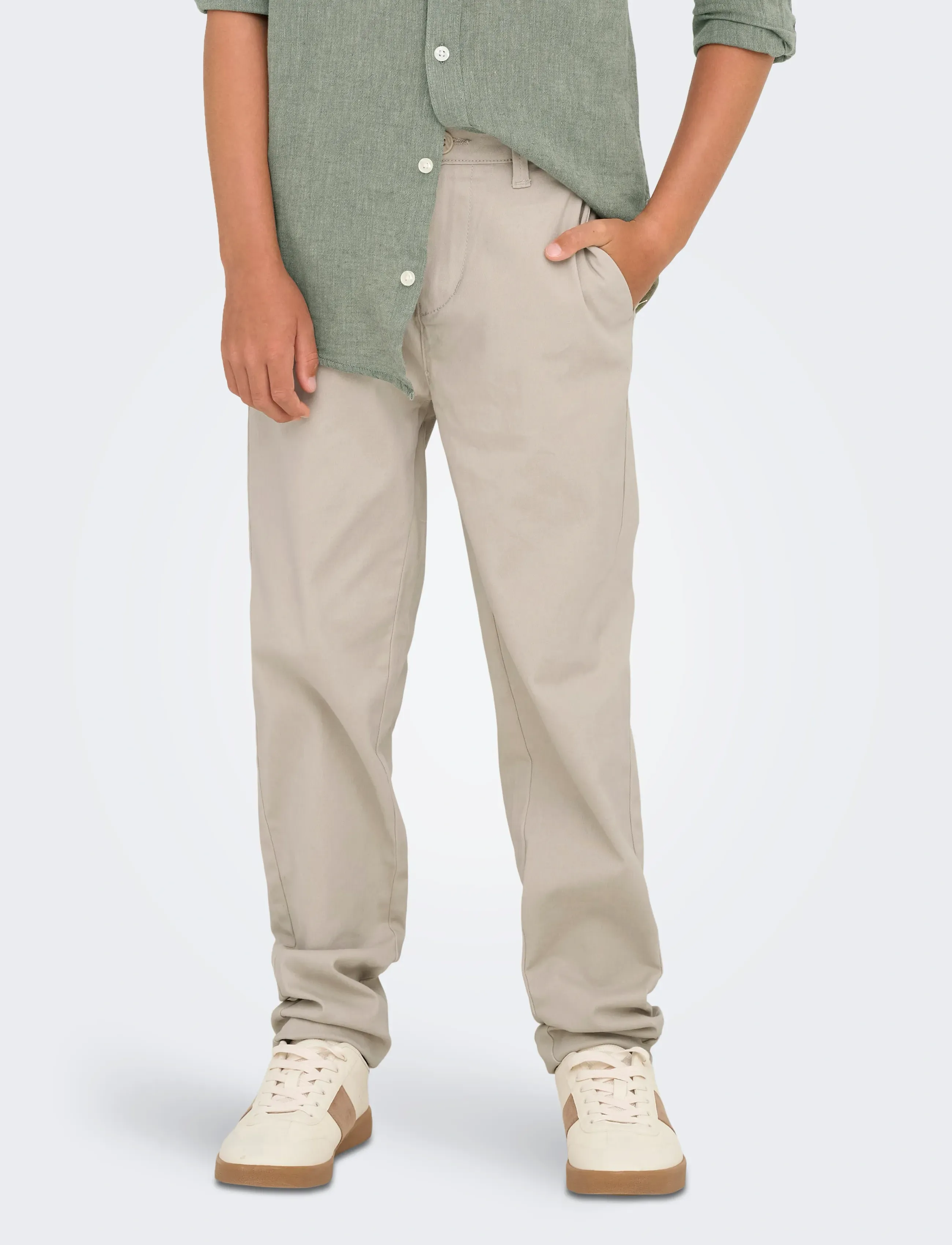 ONLY & SONS OSJMARK PETE LIFE REG CHINO 0013 PNT - Underdele - SILVER LINING / beige