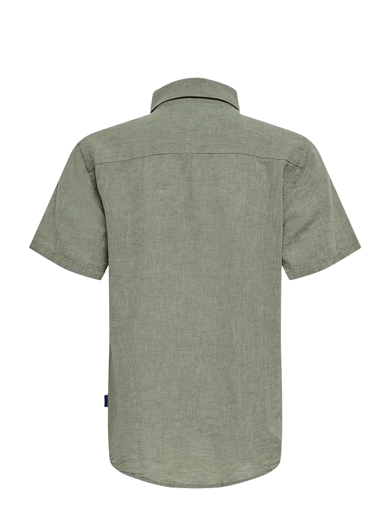 ONLY & SONS - OSJCAIDEN LIFE SS SOLID LINEN SHIRT WVN - kurzärmlige hemden - swamp - 2
