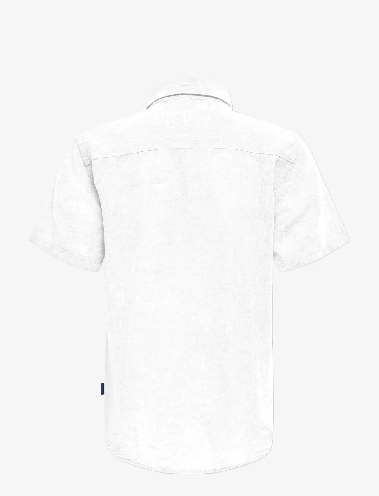 ONLY & SONS - OSJCAIDEN LIFE SS SOLID LINEN SHIRT WVN - kortærmede skjorter - white - 1