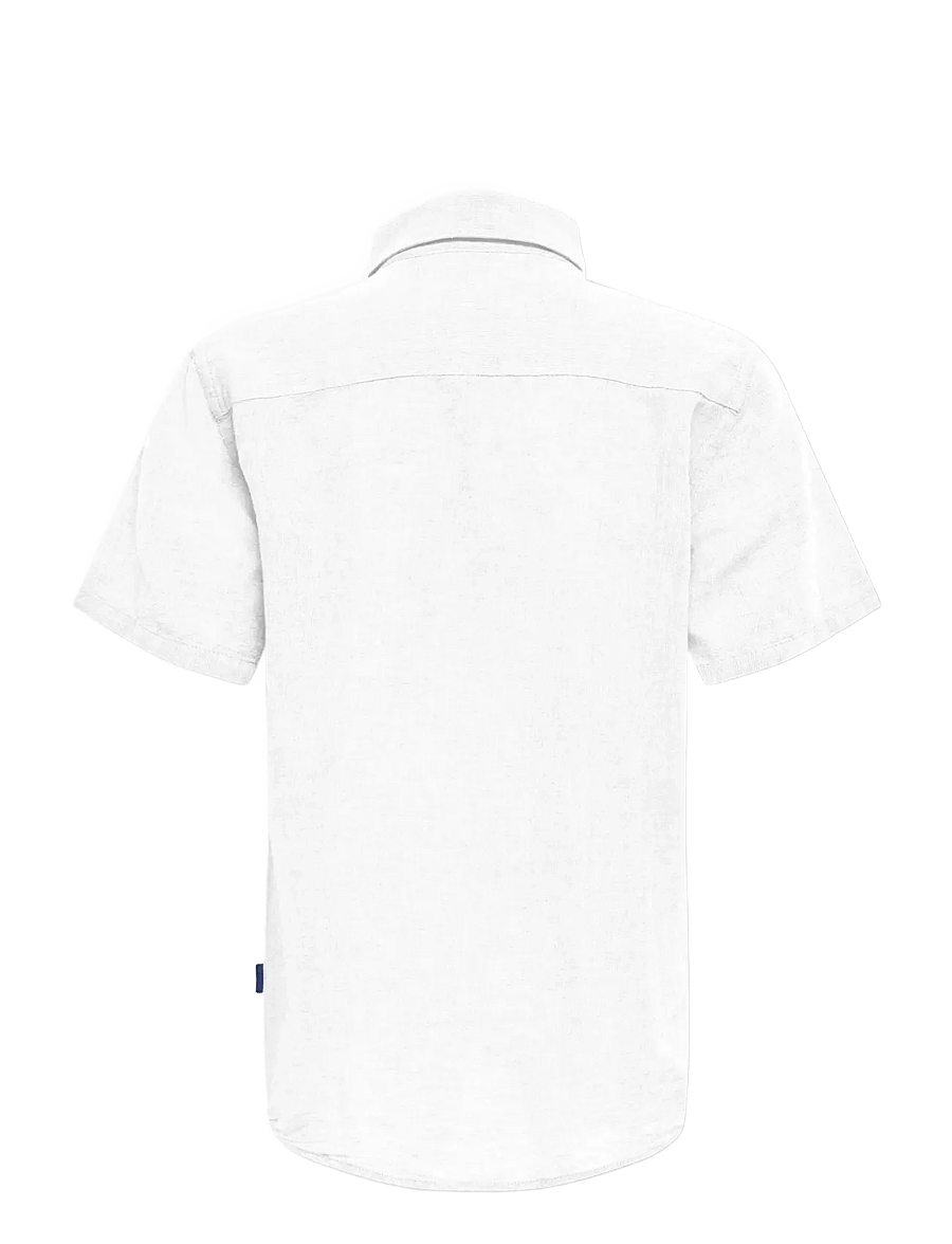 ONLY & SONS - OSJCAIDEN LIFE SS SOLID LINEN SHIRT WVN - kurzärmlige hemden - white - 1