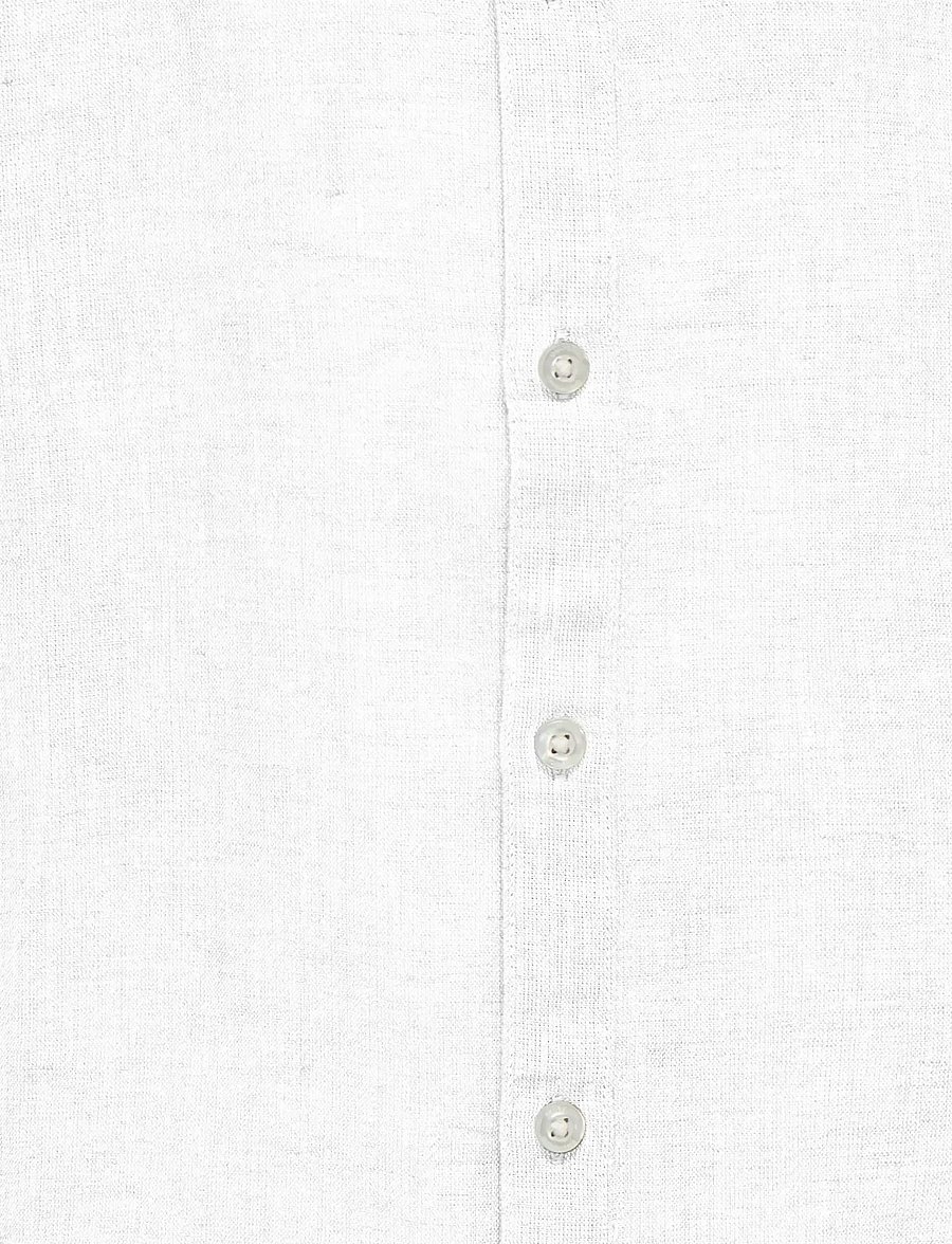 ONLY & SONS - OSJCAIDEN LIFE SS SOLID LINEN SHIRT WVN - kurzärmlige hemden - white - 2