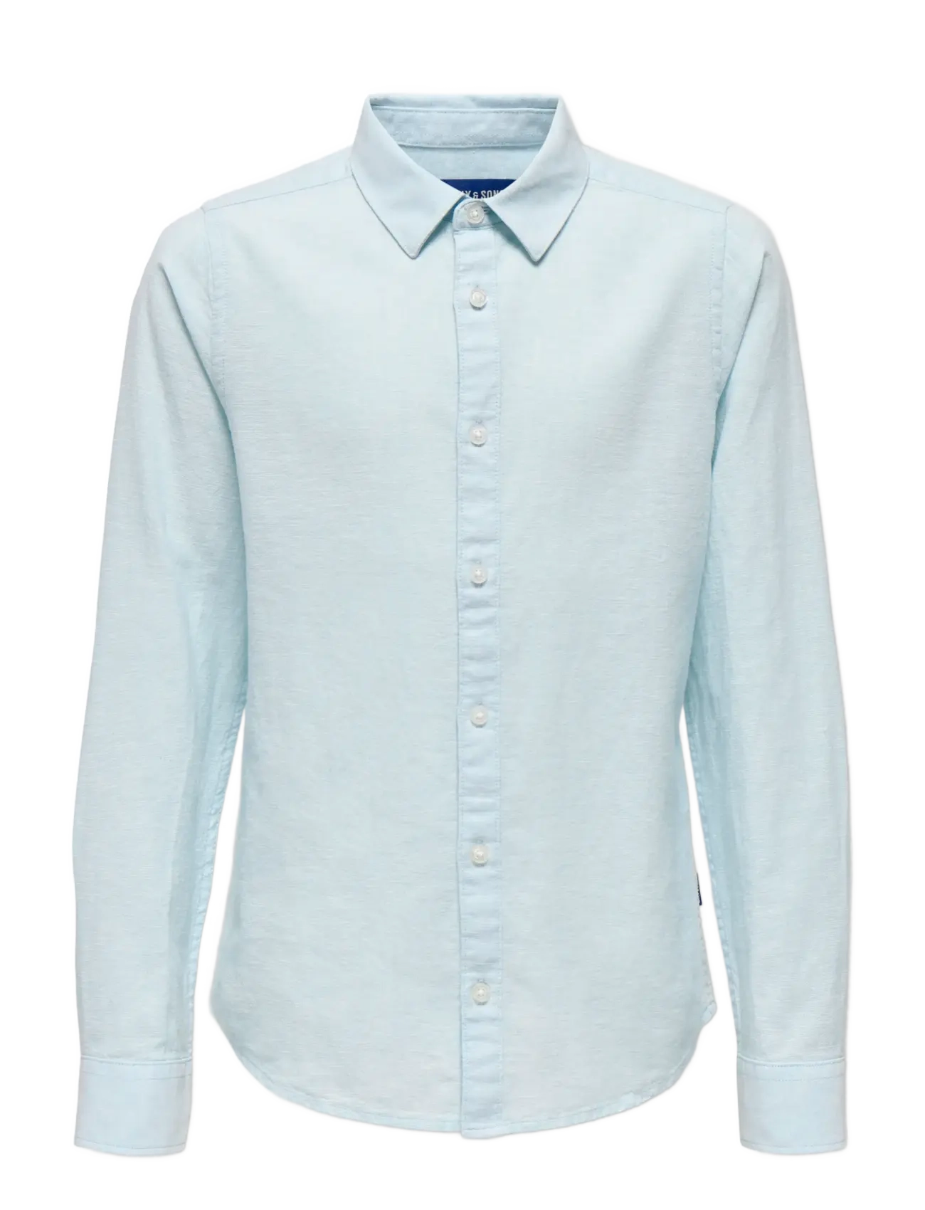 ONLY & SONS Osjcaiden Life Ls Linen Shirt Wn Noos Blau - 164 - Kinder