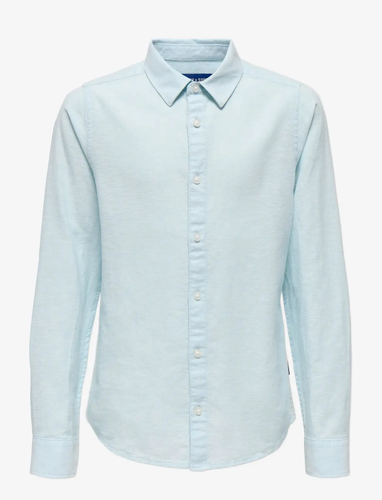 ONLY & SONS - OSJCAIDEN LIFE LS LINEN SHIRT WN NOOS - langærmede skjorter - cashmere blue - 0