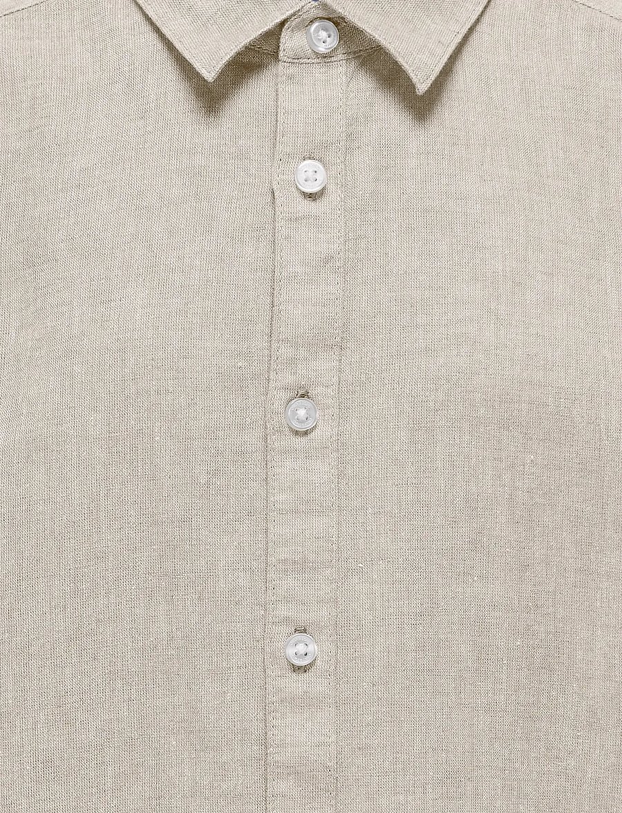 ONLY & SONS - OSJCAIDEN LIFE LS LINEN SHIRT WN NOOS - chemises à manches longues - chinchilla - 5