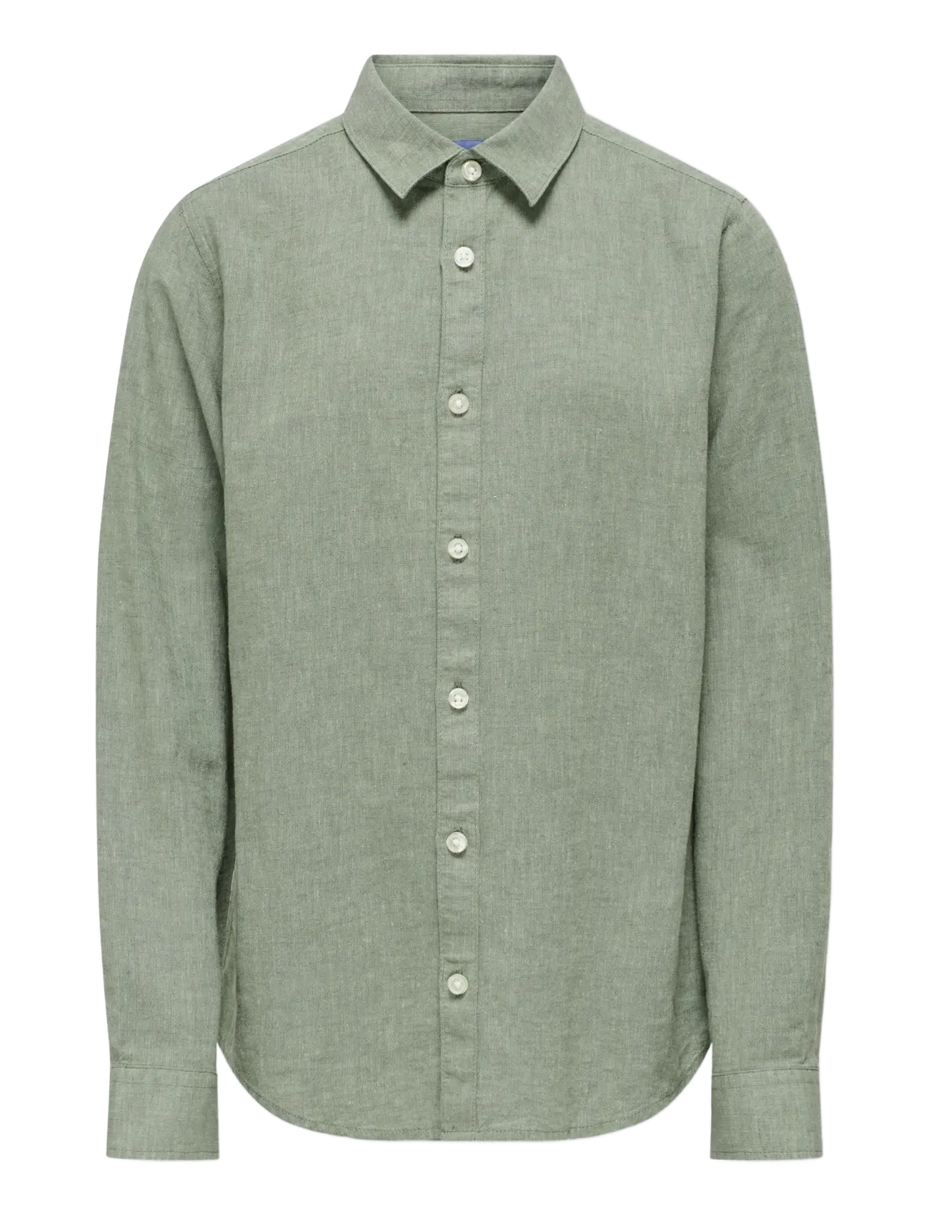 ONLY & SONS Osjcaiden Life Ls Linen Shirt Wn Noos Grün - 176 - Kinder