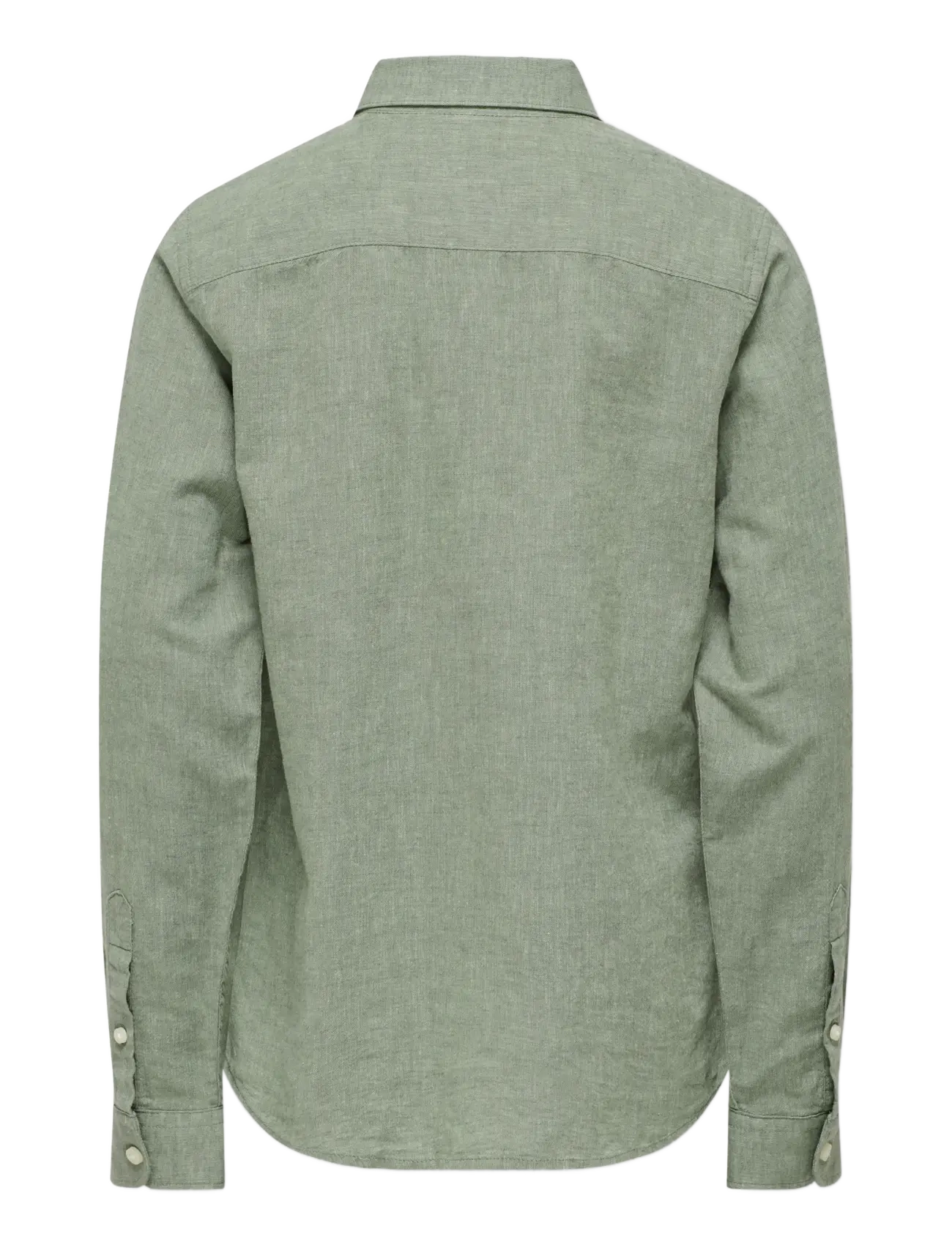 ONLY & SONS - OSJCAIDEN LIFE LS LINEN SHIRT WN NOOS - langærmede skjorter - swamp - 2