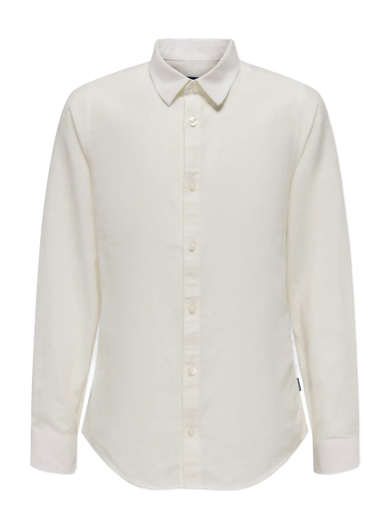 ONLY & SONS OSJCAIDEN LIFE LS LINEN SHIRT WN NOOS - ONLY & SONS - WHITE / cream