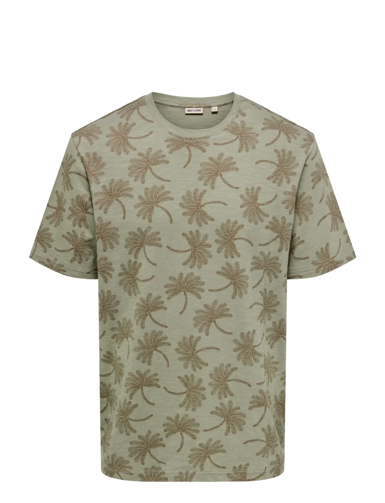 ONLY & SONS ONSMALDINI AOP REG. SS AOP TEE - T-Shirts - DRIED SAGE / khaki/green