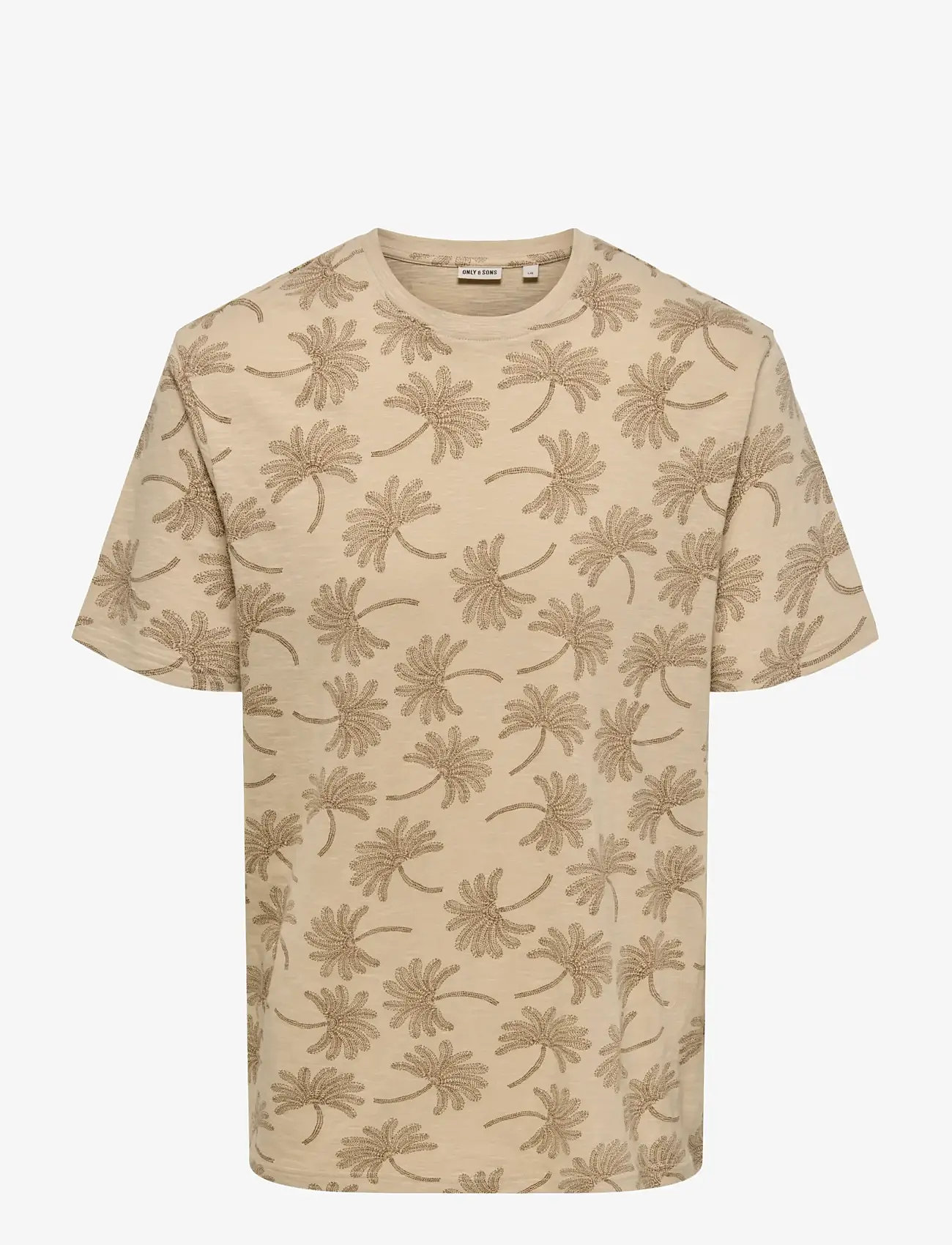 ONLY & SONS - ONSMALDINI AOP REG. SS AOP TEE - lühikeste varrukatega t-särgid - irish cream - 0