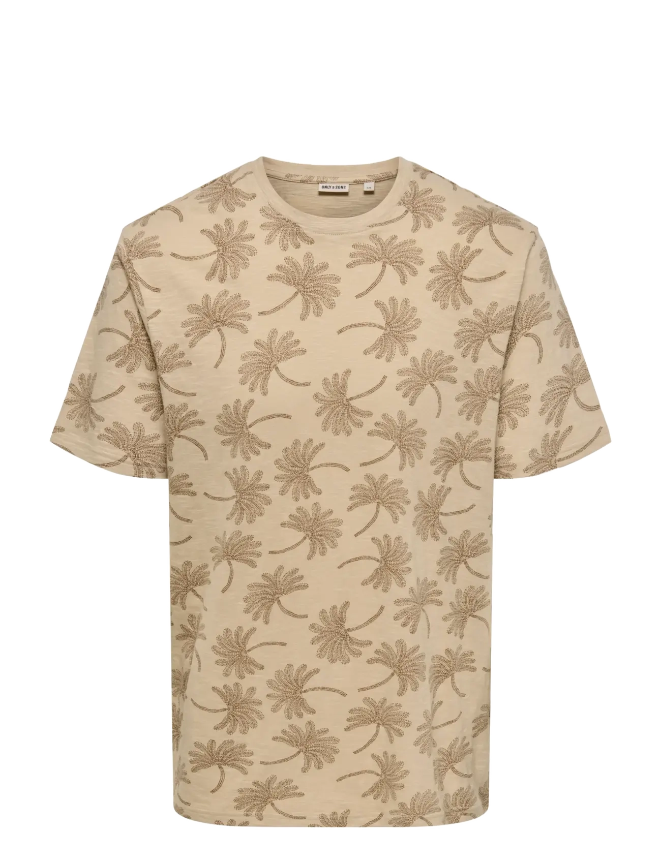 ONSMALDINI AOP REG. SS AOP TEE - IRISH CREAM