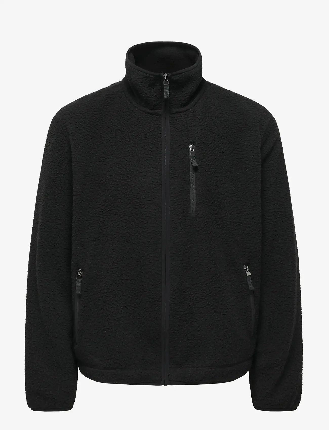 ONLY & SONS - ONSSEB LIFE SHERPA JACKET OTW - spring jackets - black - 1