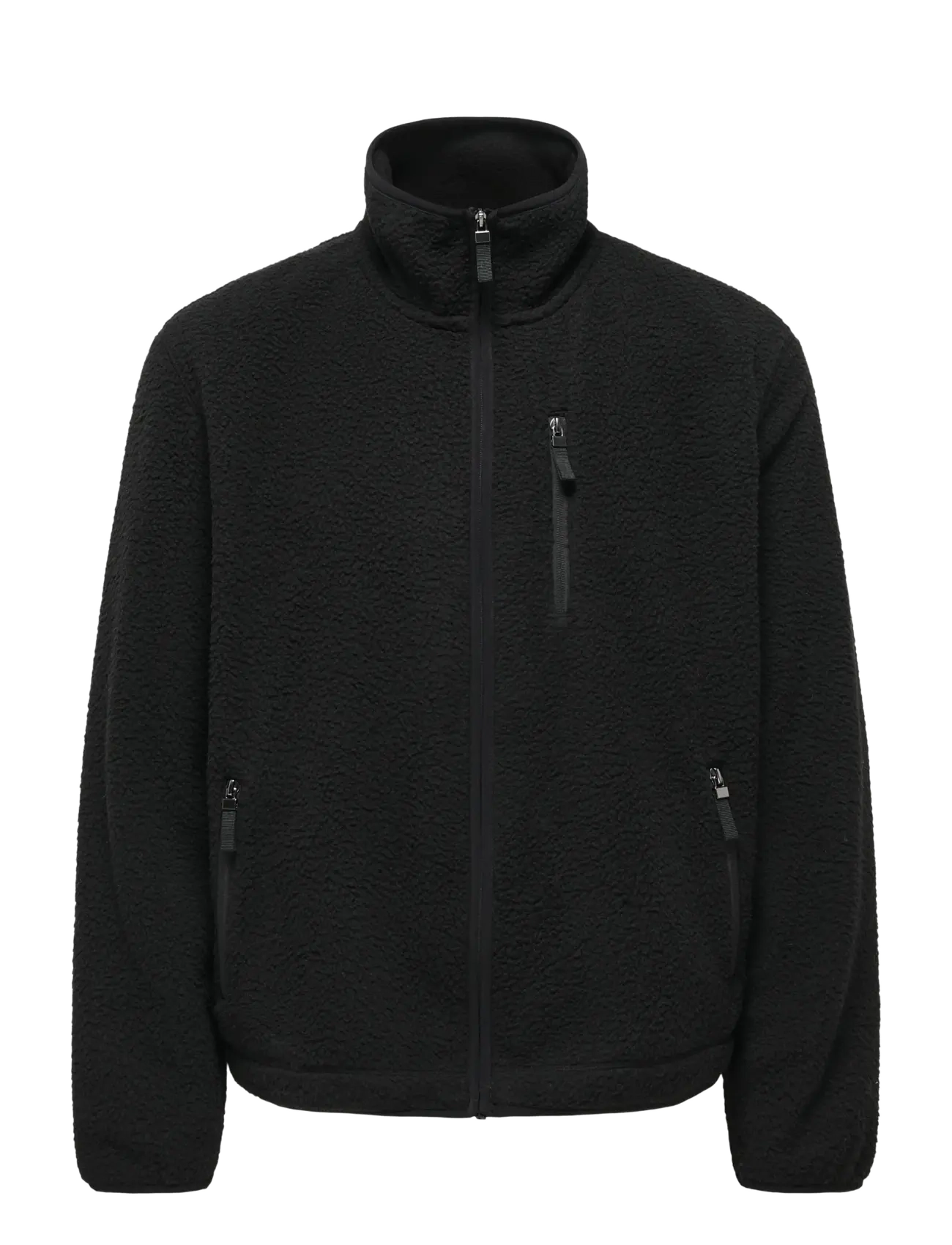 ONLY & SONS ONSSEB LIFE SHERPA JACKET OTW - Kläder - BLACK / black