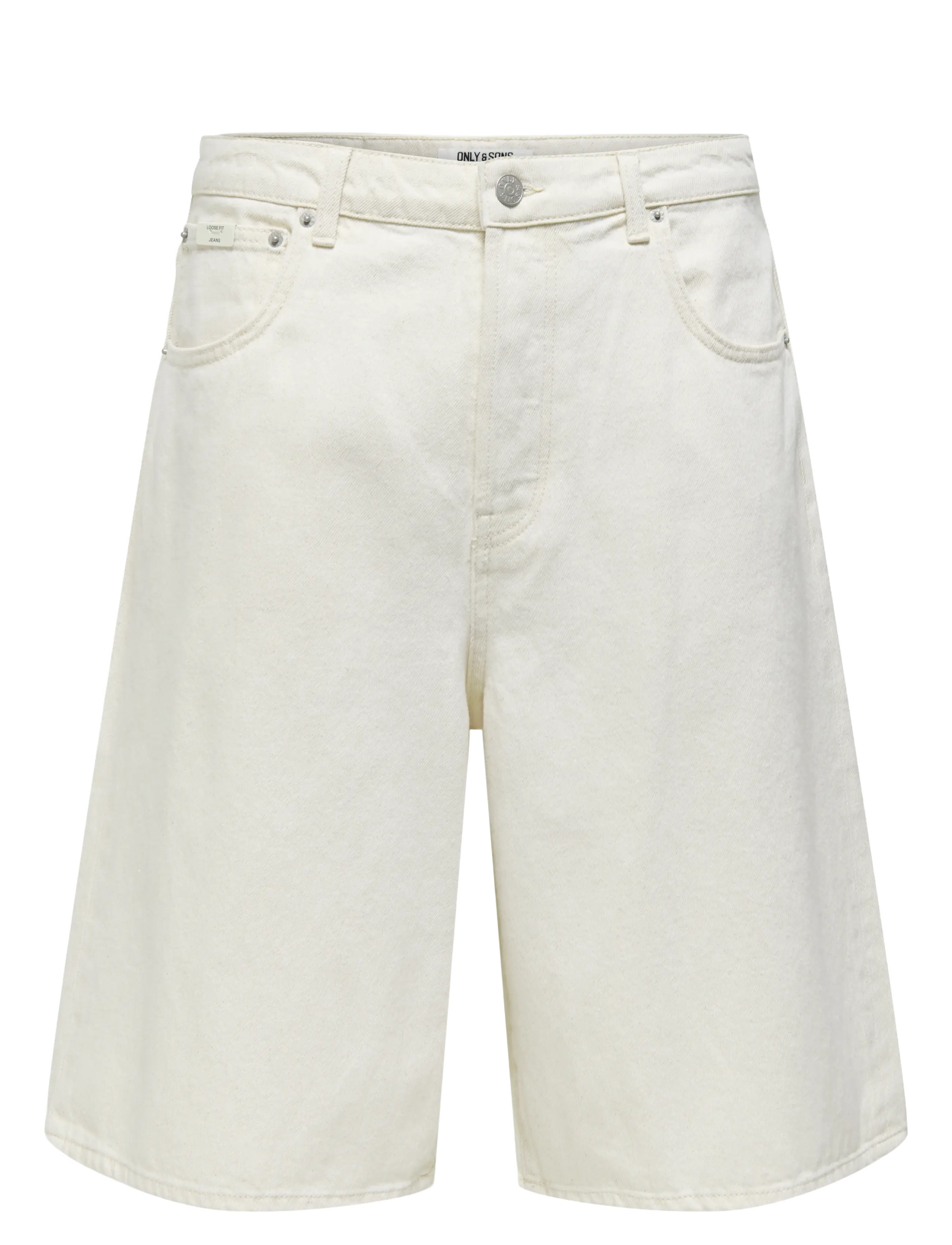 ONLY & SONS ONSCARL BALLOON ECRU 4145 PIM DNM SHORTS - Deals - ECRU / white