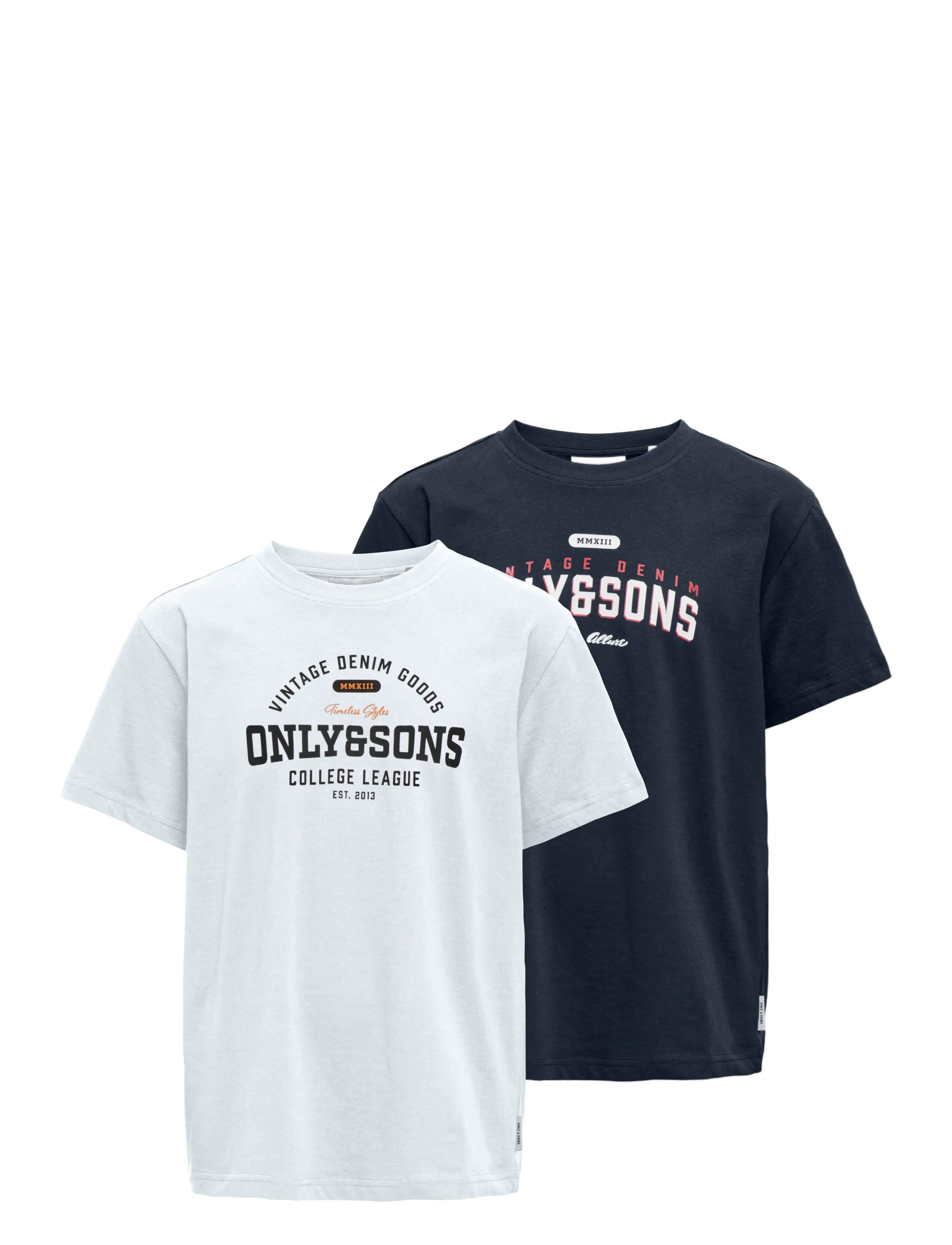 ONLY & SONS OSJLENNY LIFE REG PRINT TEE JRS 2-PACK - Oberteile - BLUE NIGHTS / navy