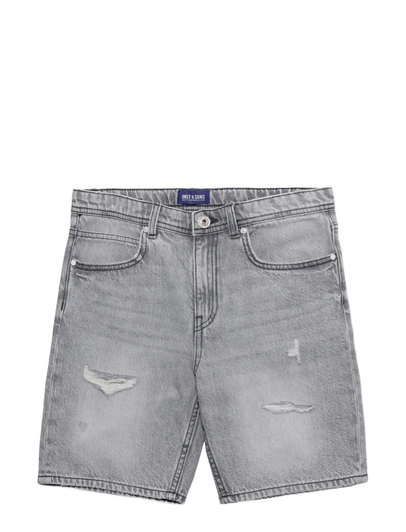 ONLY & SONS Osjedge Ram Lg Dest 4197 Pim Dnm Shorts Grau - 158 - Kinder
