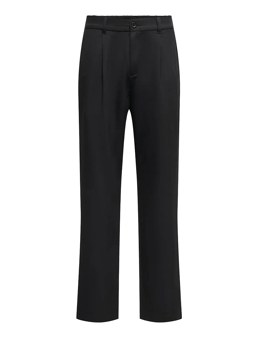 ONLY & SONS - ONSJEREMY LOOSE PLEAT 0334 PANT - freizeithosen - black - 1