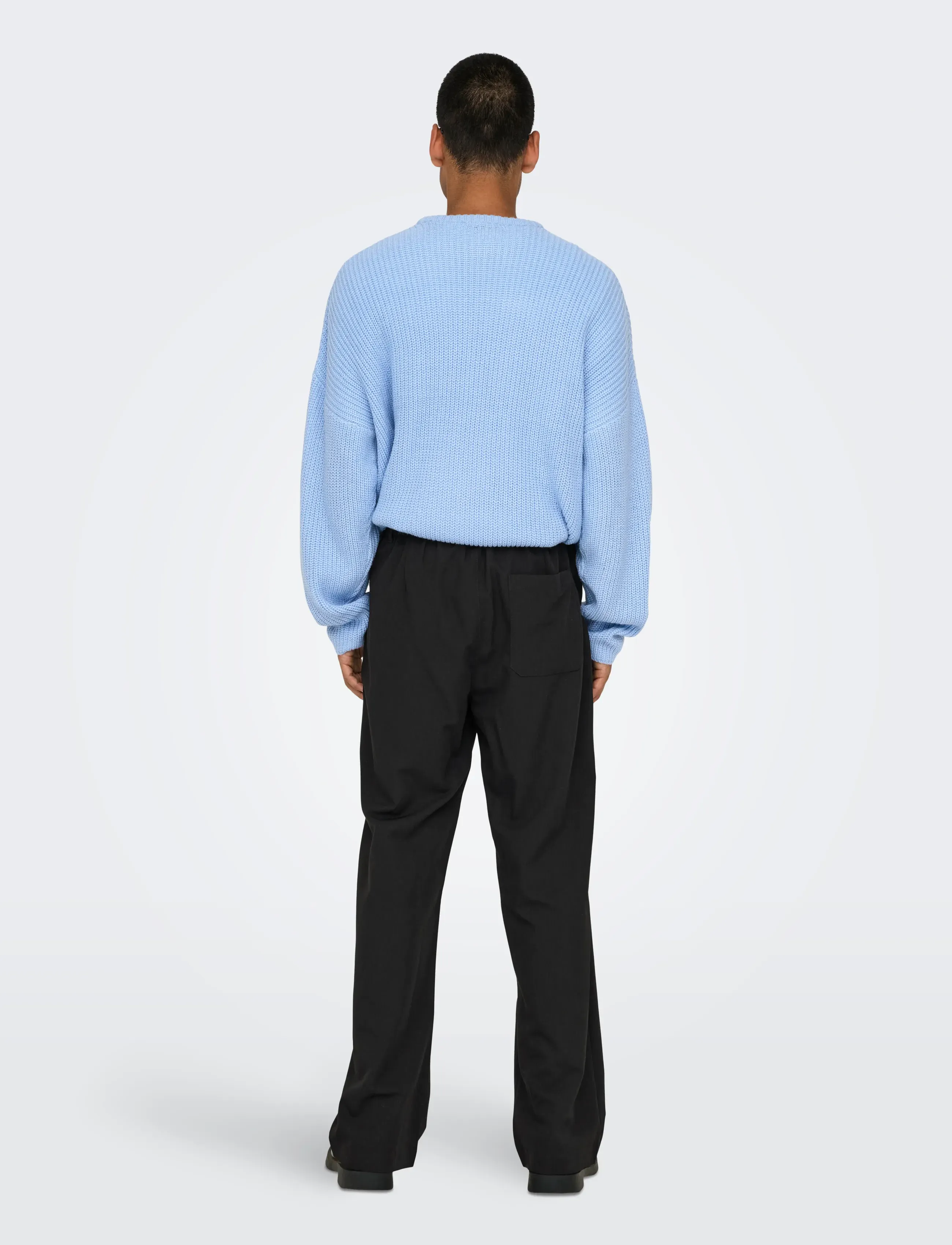 ONLY & SONS - ONSJEREMY LOOSE PLEAT 0334 PANT - casual byxor - black - 3